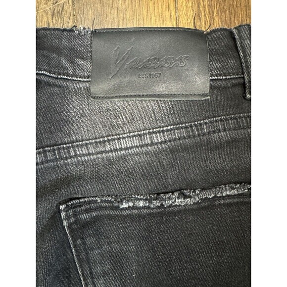 Valabasas Mens Black Distressed Skinny Jeans 29 Buttonfly Designer Denim - Picture 5 of 10